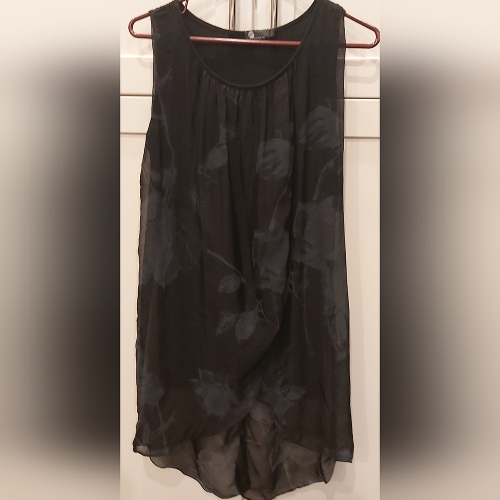 M Made In Italy Floral Silk Top